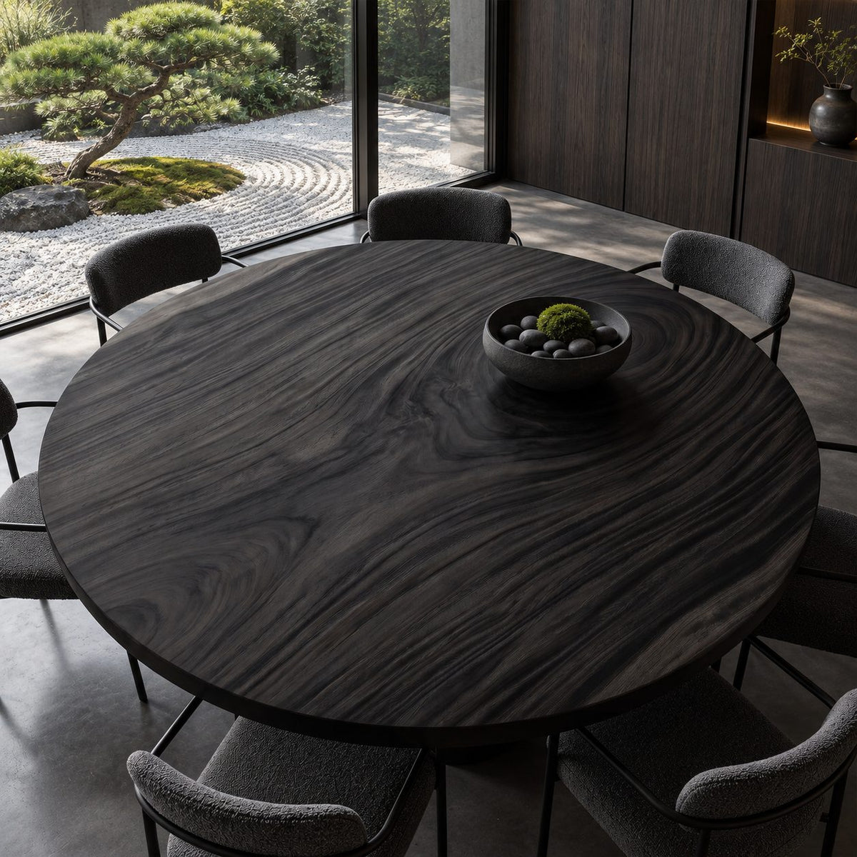 Smooth Rim Round Table Top, Mid Century Solid Wood Dining Tabletop with a Clean Circular Edge, 32 to 59 Inch