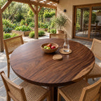 Smooth Rim Round Table Top, Mid Century Solid Wood Dining Tabletop with a Clean Circular Edge, 32 to 59 Inch