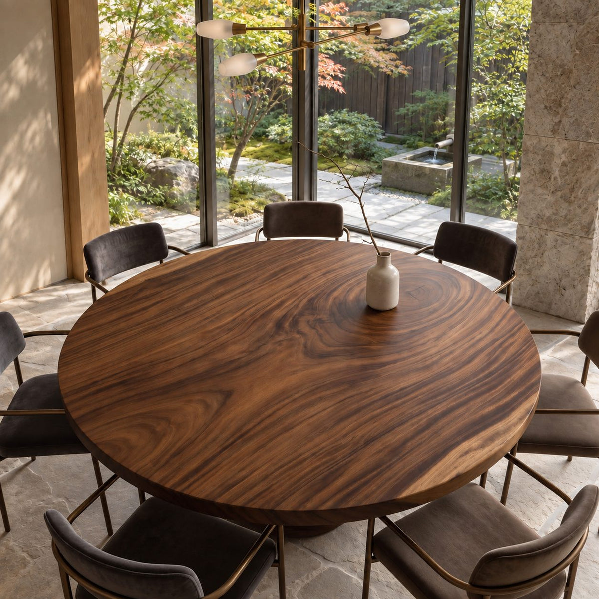 Smooth Rim Round Table Top, Mid Century Solid Wood Dining Tabletop with a Clean Circular Edge, 32 to 59 Inch
