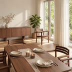 Scandinavian Slatted Dining Armchair, Solid Wood Chair with Horizontal Back Rails, Arms and Slatted Seat