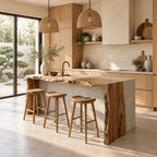 Waterfall Live Edge Island Panel, Sold Per Slab, Solid Wood Countertop or Island End Panel, 47-100 Inch