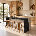 Waterfall Live Edge Island Panel, Sold Per Slab, Solid Wood Countertop or Island End Panel, 47-100 Inch