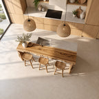 Waterfall Live Edge Island Panel, Sold Per Slab, Solid Wood Countertop or Island End Panel, 47-100 Inch