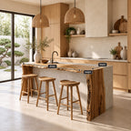 Waterfall Live Edge Island Panel, Sold Per Slab, Solid Wood Countertop or Island End Panel, 47-100 Inch