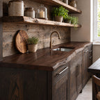 Rounded Lip Live Edge Kitchen Counter Slab, Solid Wood Perimeter Countertop for Sink Wall, 47-100 Inch