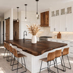 Sapwood Rim Live Edge Kitchen Countertop, Solid Wood Island Top with Sink Opening 32-71 Inch