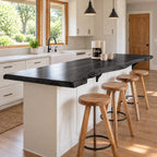 Breakfast Bar Live Edge Island Countertop, Solid Wood Seating Overhang Top 24-71 Inch