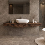 Wood Slab Bathroom Vanity Top 20-71 Inch, Floating Live Edge Counter with Wavy Underside