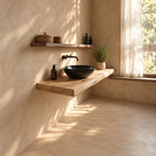 Floating Bathroom Vanity Top 16-48 Inch, Thick Rustic Wood Plank Wall Counter for Vessel Sink