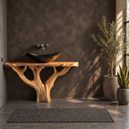 Y Branch Tree Bathroom Vanity 30-80 Inch, Open Branch Frame Trunk Under a Slim Live Edge Top