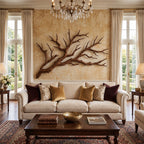 Tree Branch Wall Art for Bedroom, Solid Wood Branch Sculpture Headboard Wall Decor