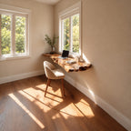 Floating Desk Live Edge Wood Wall Mounted Slab, Space Saving Small Office Desk for Bedroom Nook
