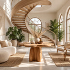 Scalloped Cloud Top Foyer Table on Chunky Pedestal, Rustic Solid Wood Entryway or Dining Table