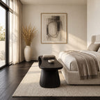 Infinity Loop Bench, Sculptural Solid Wood Ribbon Bench for End of Bed, Entryway or Hallway