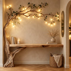 Natural Tree Trunk Console Table With Climbing Branches For Entryway