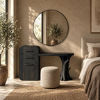 Rustic Solid Wood Vanity Table With Tree Root Leg For Bedroom