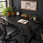 Natural Live Edge Slab Desk With Raw Bark Edge For Home Office