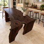 Sculptural Live Edge Waterfall Dining Table For Kitchen