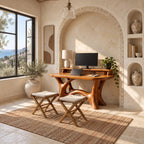 Artisan Sculpted Computer Desk With Flowing Branch Legs For Home Office