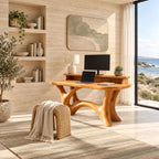 Artisan Sculpted Computer Desk With Flowing Branch Legs For Home Office