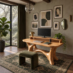 Artisan Sculpted Computer Desk With Flowing Branch Legs For Home Office