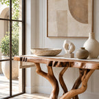 Organic Tangled Root Wood Console Table For Hallway