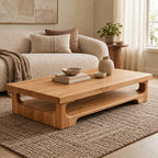 Contemporary Coffee Table With Arched Open Leg Design For Living Room