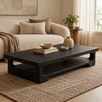 Contemporary Coffee Table With Arched Open Leg Design For Living Room