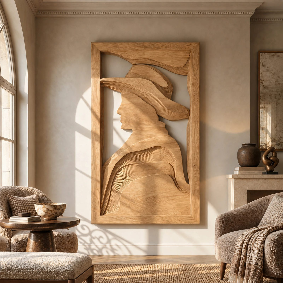 Western Cowboy Silhouette Wall Art With Open Cutout Frame For Entryway