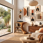 Organic Sculptural Wood Media Console With Open Vinyl Shelves