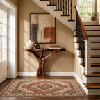 Organic Live Edge Console Table With Sculptural Root Base For Entryway