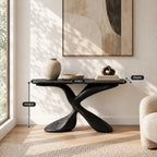 Contemporary Twisted Pedestal Console Table For Entryway