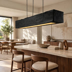 Handcrafted Wood Beam Pendant Light For Dining Room