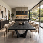 Modern Live Edge Dining Table With Sculpted Root Base For Dining Room