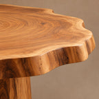 Handcrafted Round Dining Table With Chunky Root Pedestal For Kitchen