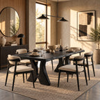 Farmhouse Solid Wood Dining Table With Crossed Trestle Legs For Dining Room