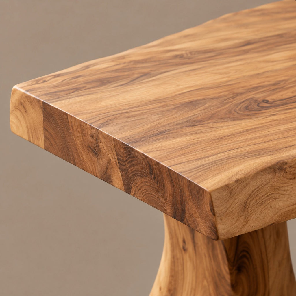 Farmhouse Solid Wood Dining Table With Crossed Trestle Legs For Dining Room