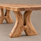 Farmhouse Solid Wood Dining Table With Crossed Trestle Legs For Dining Room