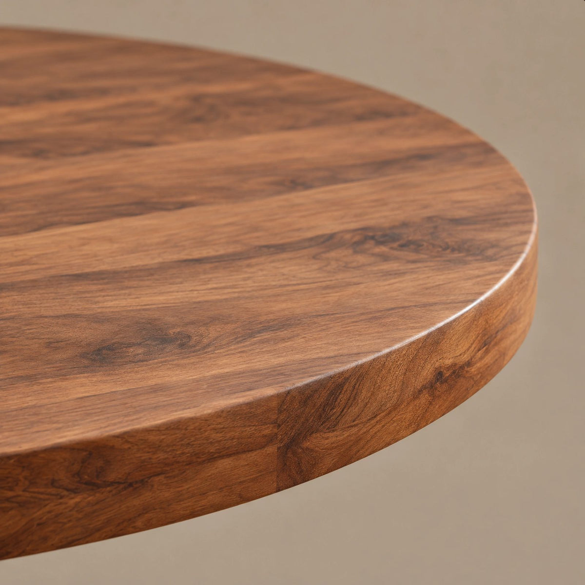 Modern Round Dining Table With Geometric Pedestal Base For Kitchen