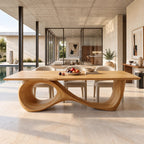 Luxury Sculptural Dining Table With Infinity Loop Base For Dining Room