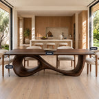 Luxury Sculptural Dining Table With Infinity Loop Base For Dining Room