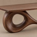 Luxury Sculptural Dining Table With Infinity Loop Base For Dining Room