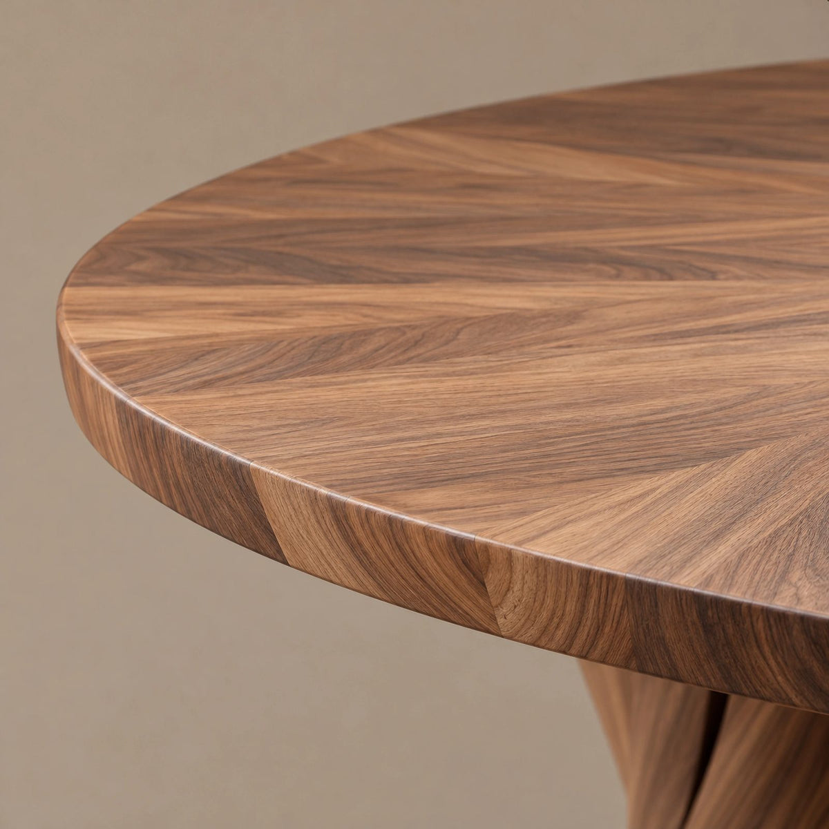 Contemporary Round Dining Table With Hourglass Twist Base For Dining Room