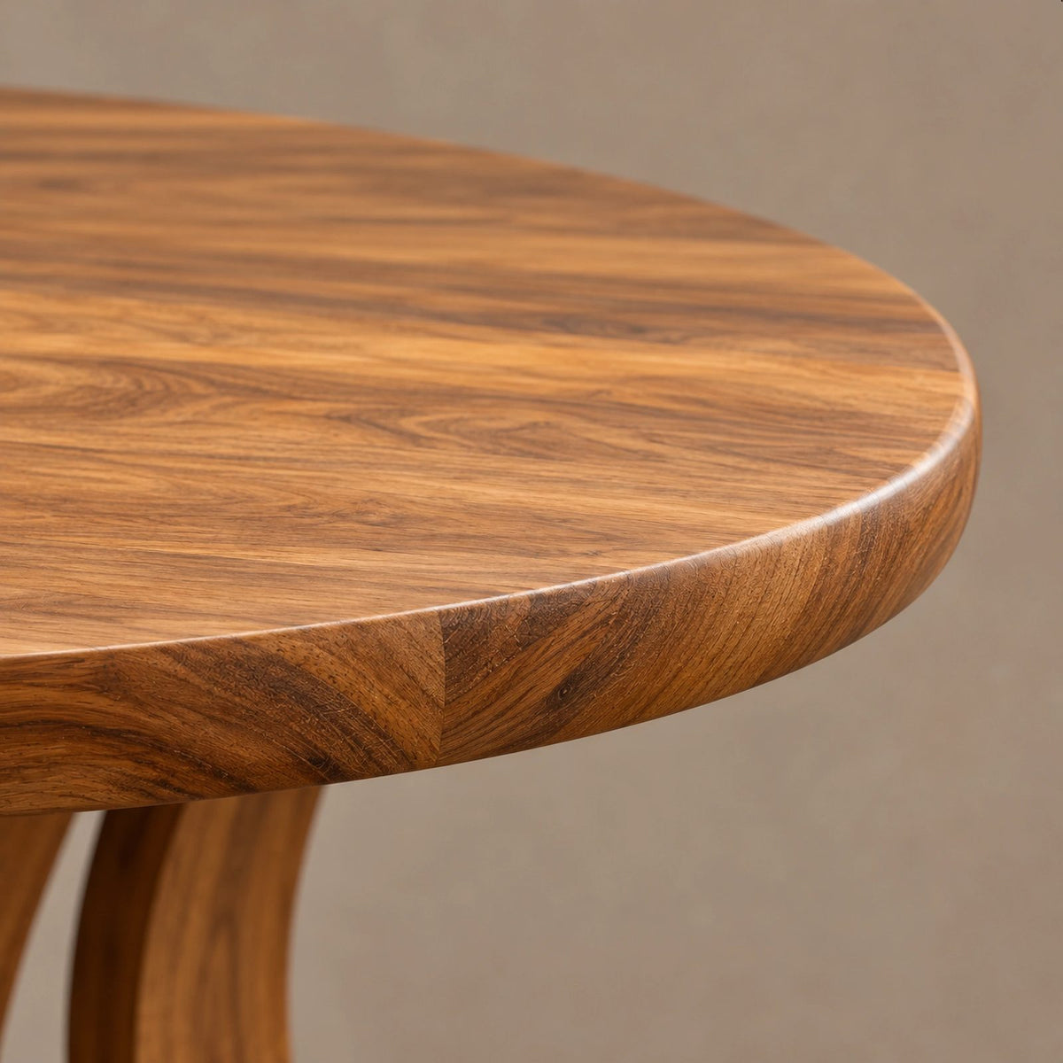 Scandinavian Round Dining Table With Open Ring Pedestal For Dining Room