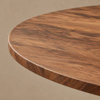 Mid Century Round Dining Table With Splayed Cross Legs For Dining Room