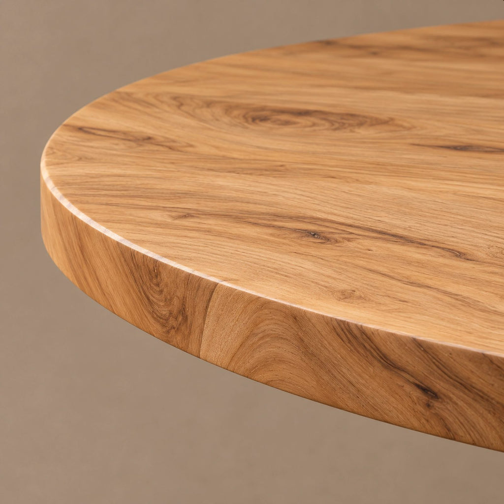 Mid Century Round Dining Table With Crossed Branch Base For Kitchen