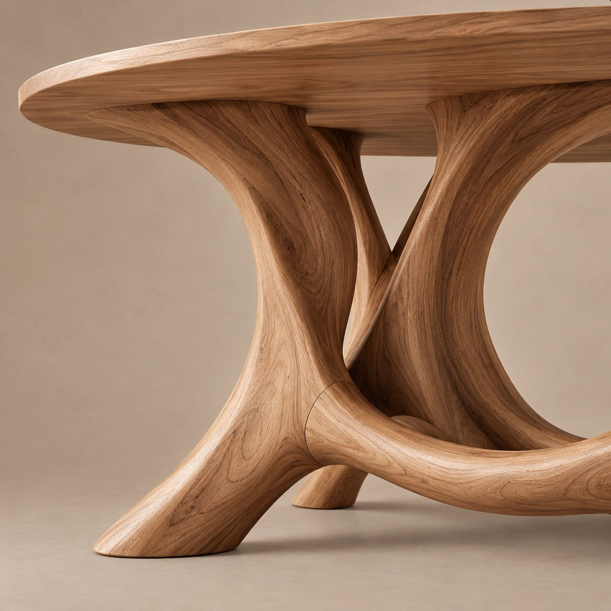 Farmhouse Live Edge Dining Table With Hourglass Pedestal Base For Kitchen