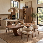 Sculptural Live Edge Dining Table With Wing Pedestal Base For Dining Room