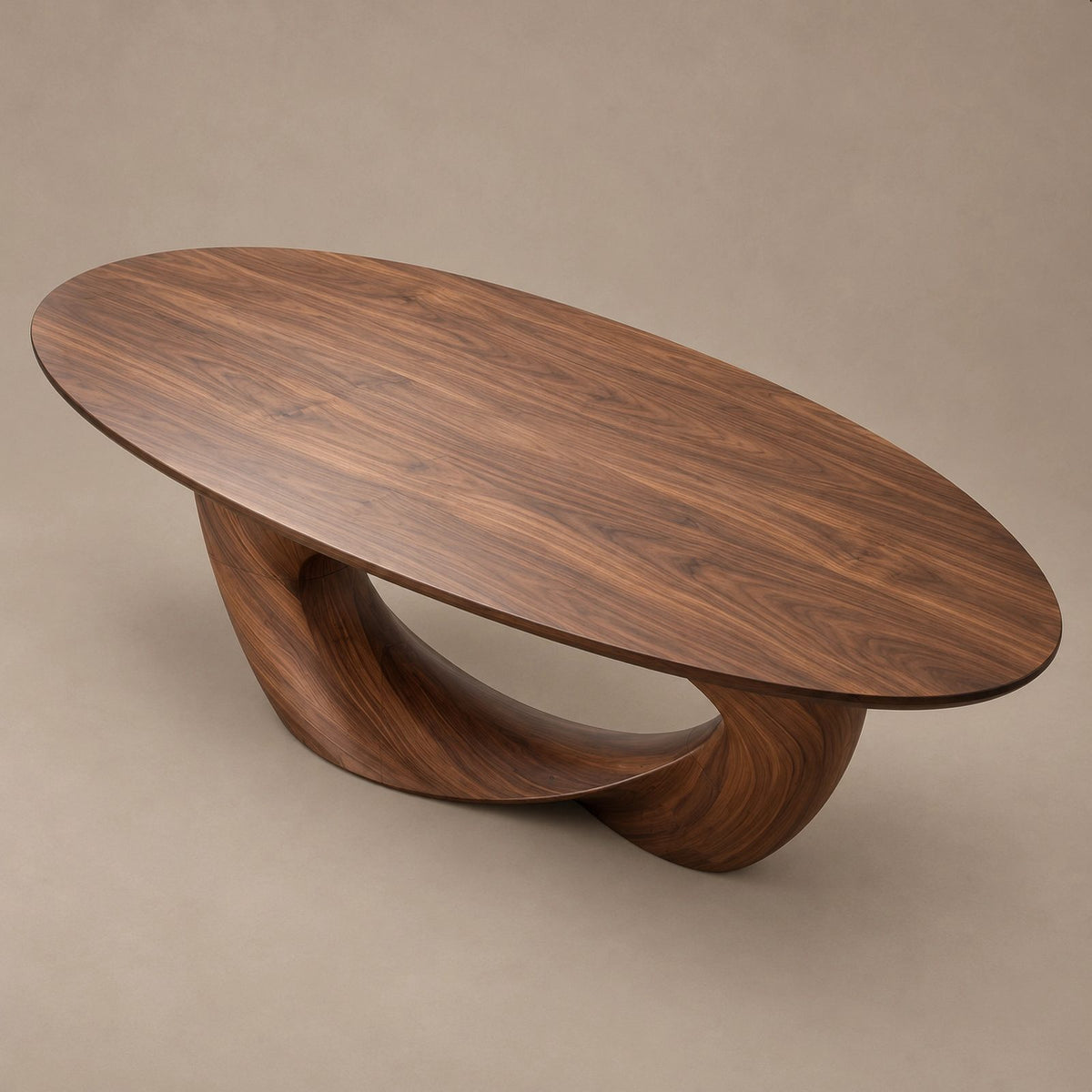 Sculptural Live Edge Dining Table With Wing Pedestal Base For Dining Room