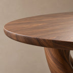 Sculptural Live Edge Dining Table With Wing Pedestal Base For Dining Room